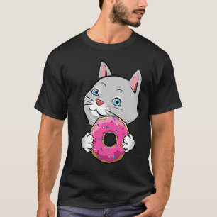 Camiseta Donut Cute Niños Manía de Gatos Única