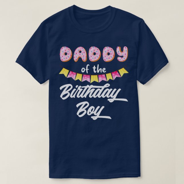 Camiseta Donut Daddy Del Niño De Cumpleaños (Diseño del anverso)