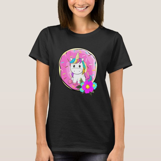 Camiseta Donut de anillos de unicornio (Anverso)