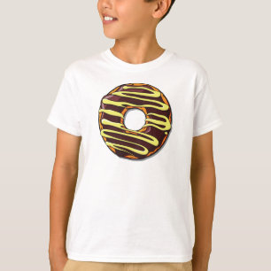 Camiseta Donut de chocolate, anillos, escarcha, glaseado, h