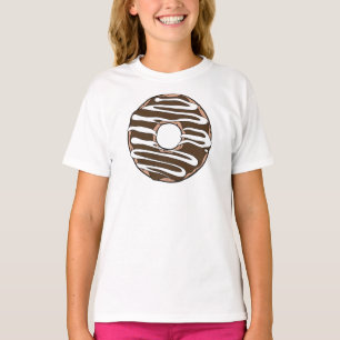 Camiseta Donut de chocolate, anillos, gritos, escarcha, gla