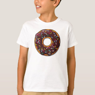 Camiseta Donut de chocolate, anillos, gritos, rociadores, g