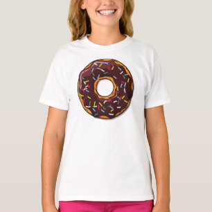 Camiseta Donut de chocolate, anillos, gritos, rociadores, g