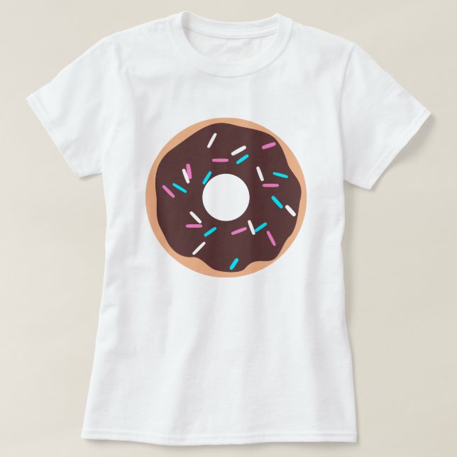 Camiseta Donut de chocolate con salpicaduras (Diseño del anverso)