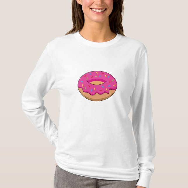 Camiseta Donut de fresa con Personalizado Sprinkles (Anverso)