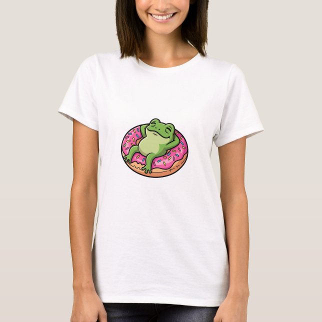 Camiseta Donut de Rana Relajada (Anverso)