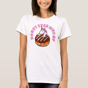 Camiseta Donut divertida nunca deja Unicorn