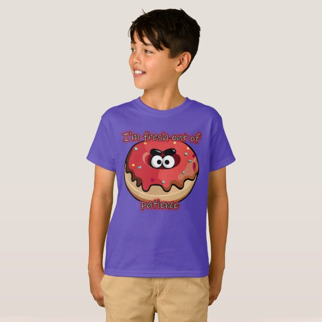 Camiseta Donut furioso: Fresco por falta de paciencia (Anverso completo)