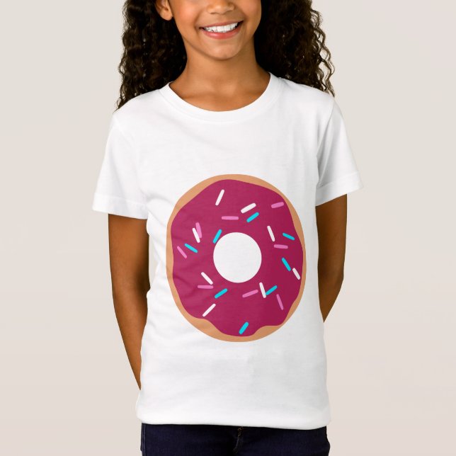 Camiseta Donut glaseado de frambuesa rosa (Anverso)