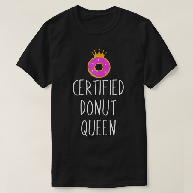 Camiseta Donut Graphic Certified Donut Food Lover (Diseño del anverso)