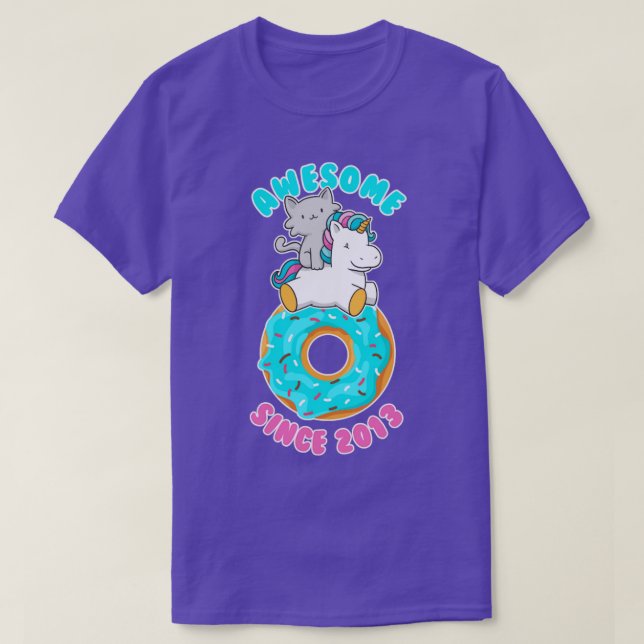 Camiseta Donut Kitten Unicorn increíble desde 2013 (Diseño del anverso)