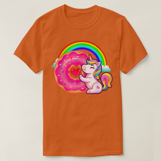 Camiseta Donut Lover Doughnut Bollería de alimentos Unicorn (Diseño del anverso)