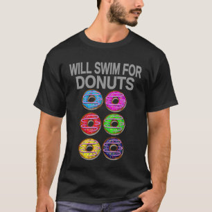 Camiseta Donut Lover Nadar Funny Nadando Baking Gym Food T-