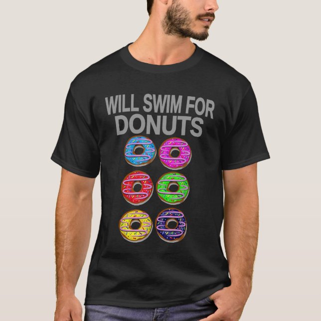 Camiseta Donut Lover Nadar Funny Nadando Baking Gym Food T- (Anverso)