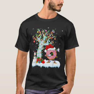 Camiseta Donut Luces Árbol de Navidad Divertido Dabbing Don