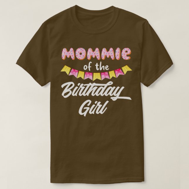 Camiseta Donut Mommie Of Birthday Chica (Diseño del anverso)