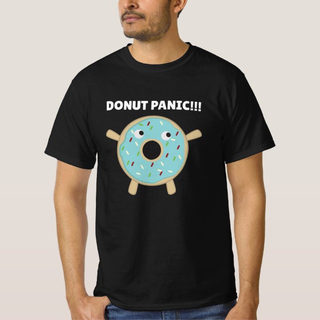 Camiseta Donut Panic - Divertido bollo con donuts (Anverso)