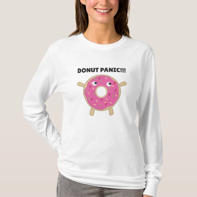 Camiseta Donut Panic - Divertido bollo con donuts (Anverso)