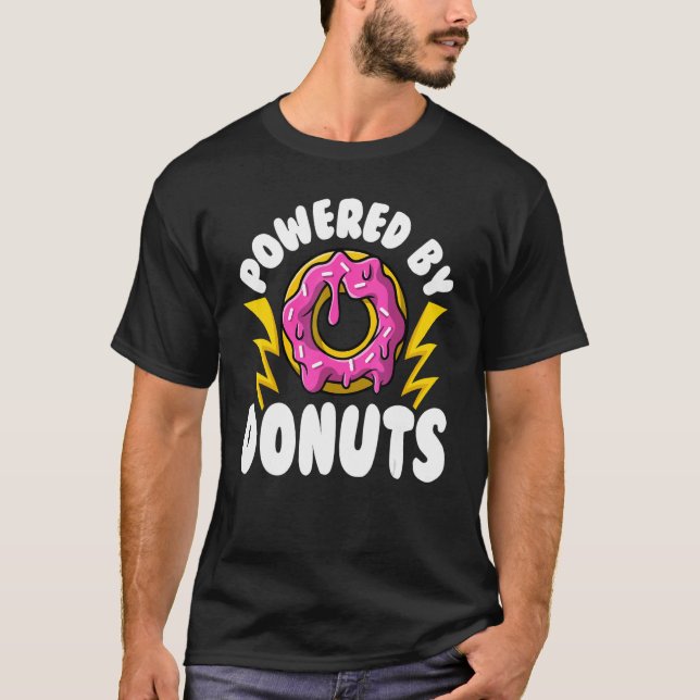 Camiseta Donut Powered by Donuts Doughnut (Anverso)