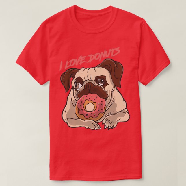 Camiseta Donut Pug (Diseño del anverso)