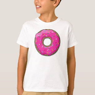 Camiseta Donut rosado, anillos, gritos, rociadores, escarch