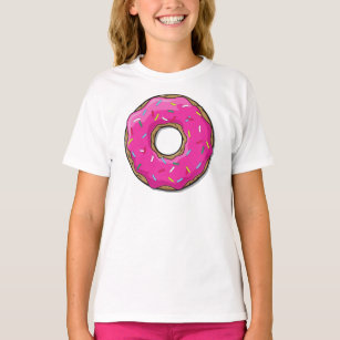 Camiseta Donut rosado, anillos, gritos, rociadores, escarch