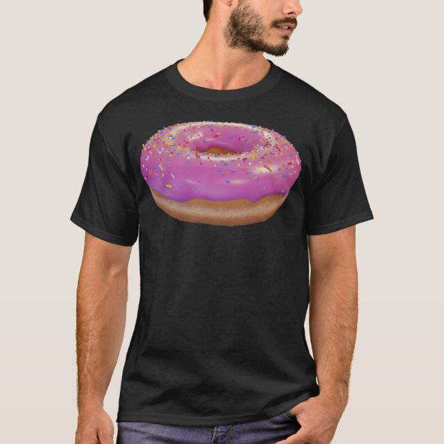 Camiseta Donut rosado con comida para el cumpleaños de los  (Anverso)