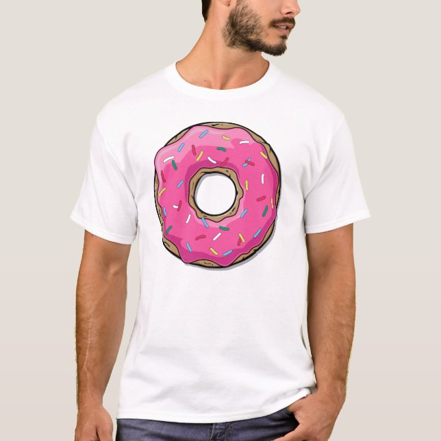 Camiseta Donut rosado personalizado con salpicaduras (Anverso)