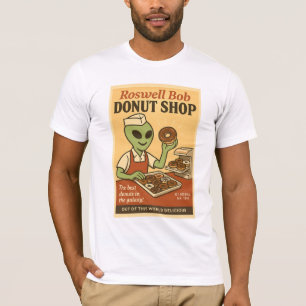 Camiseta Donut Shop Roswell Aliens Retro de los años 50
