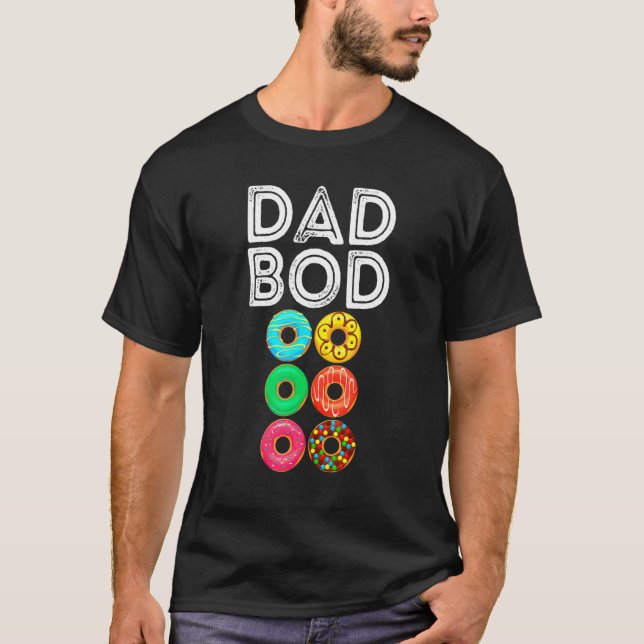 Camiseta Donut Six Pack Daddy Gym Dad Donut Bod Doughnut (Anverso)