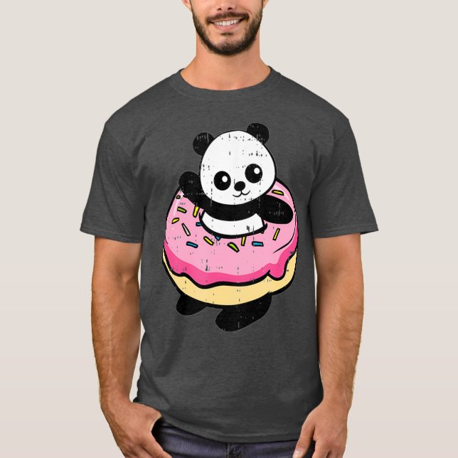 Camiseta Donut Sprinkles Panda Cute Doughnut Alimento Dulce (Anverso)