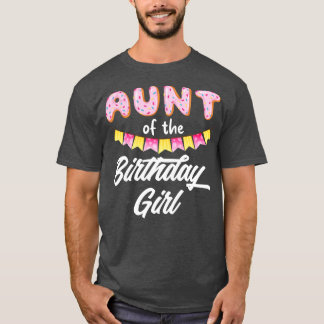 Camiseta Donut Tía Del Chica De Cumpleaños