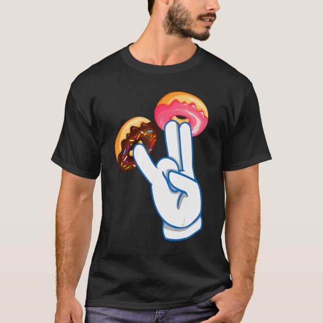 Camiseta Donut Two In Pink Shocker Men (Anverso)