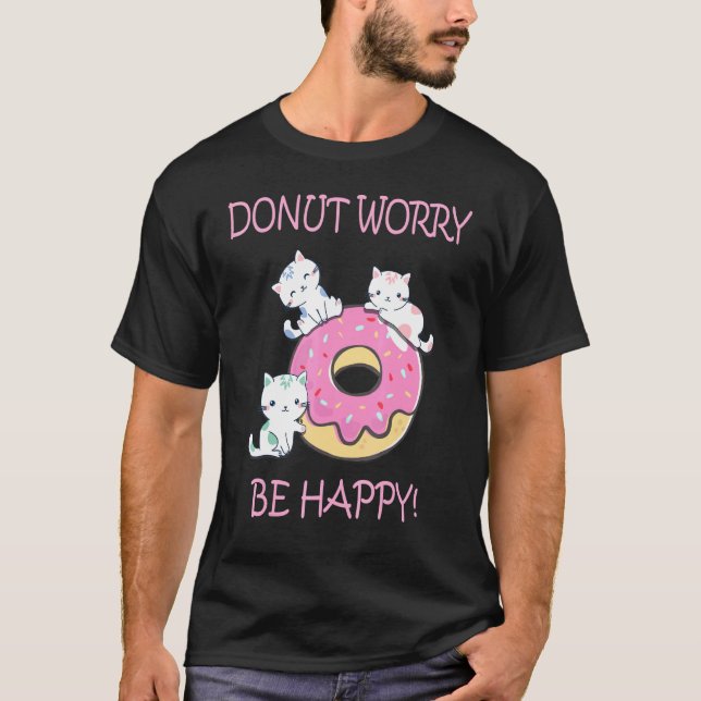 Camiseta Donut Worbe Happy Cute Sweet Cat Chica (Anverso)