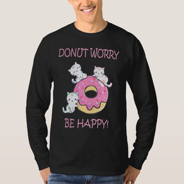 Camiseta Donut Worbe Happy Cute Sweet Cat Chica (Anverso)