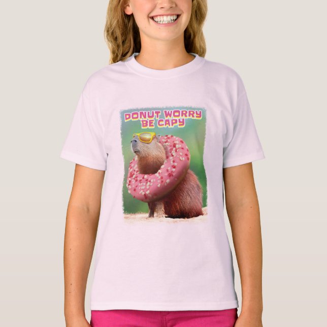 Camiseta Donut Worry Be Capy (Anverso)
