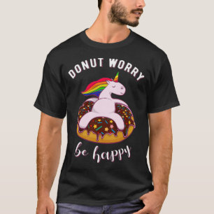 Camiseta Donut Worry Be Happy pirata cumpleaños animal