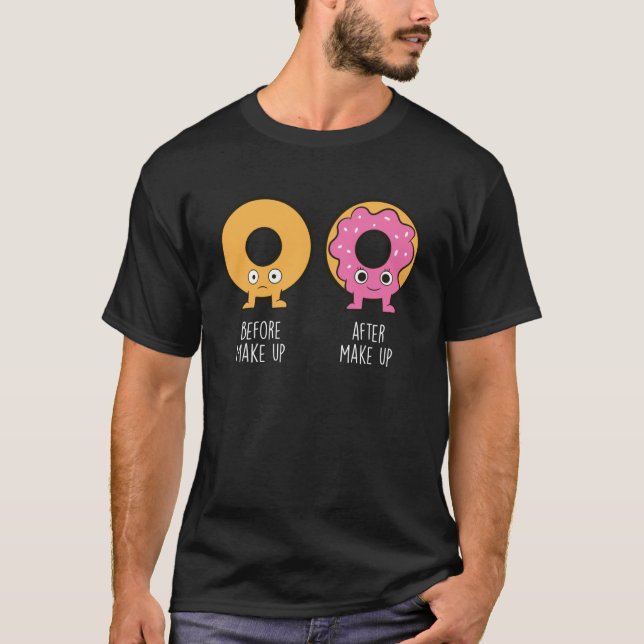 Camiseta Donuts Antes Y Después De Donar Comida (Anverso)