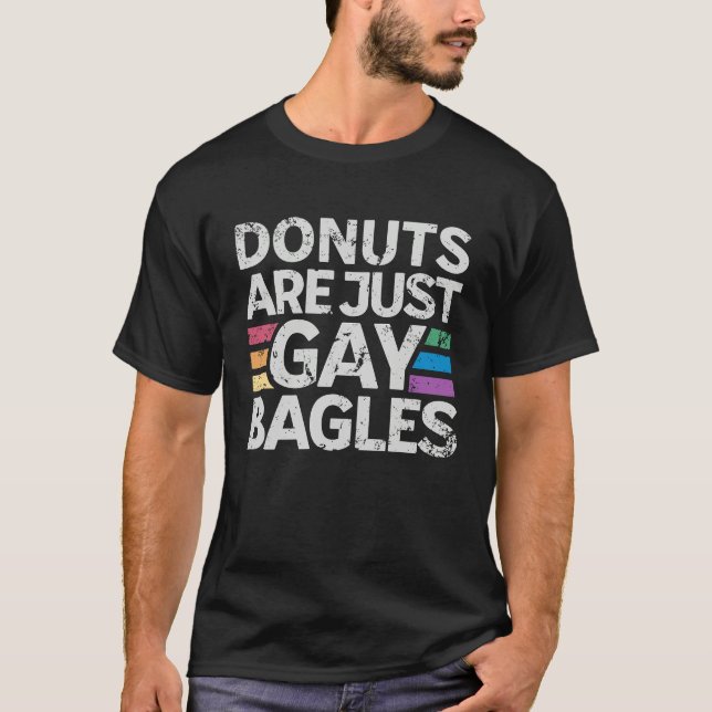 Camiseta Donuts Are Just Gay Bagels   Donut  1 (Anverso)