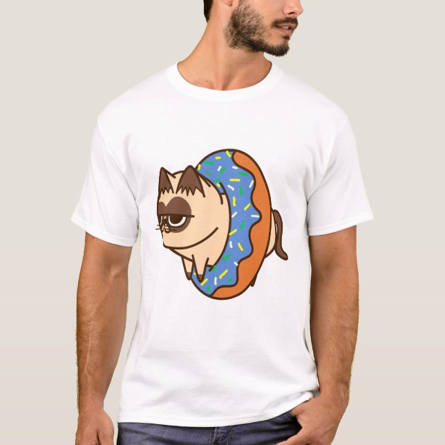 Camiseta Donuts Cats  blue (Anverso)