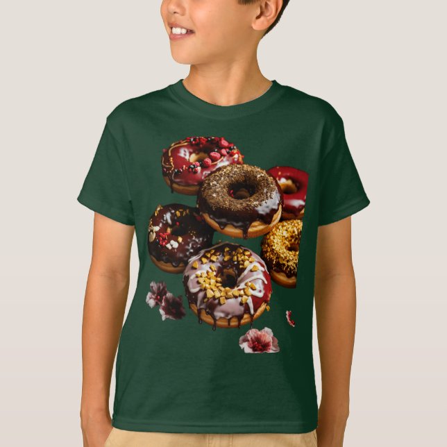 Camiseta "Donuts Gourmet góticos" diseñados para niños (Anverso)