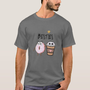 Camiseta Donuts Graciosos Y Humor De Café Mejores Amigos