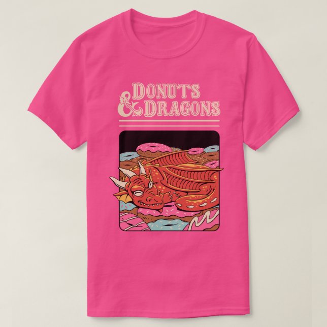 Camiseta Donuts y dragones (Diseño del anverso)