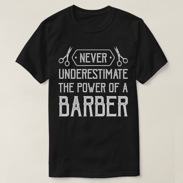 Camiseta Donx27t subestima un barbero 2 (Diseño del anverso)