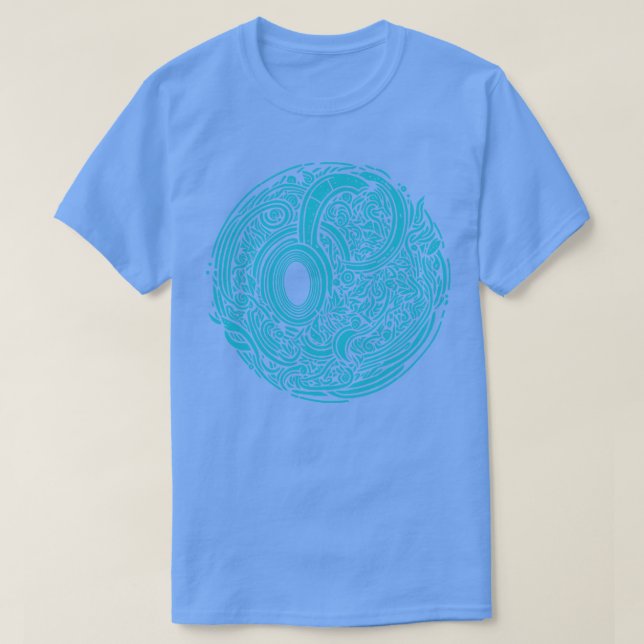 Camiseta Doodle Art Work azul (Diseño del anverso)