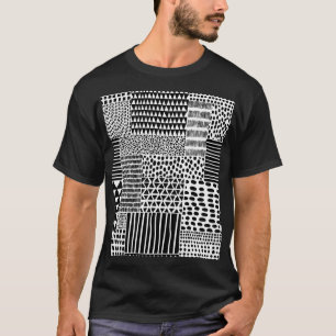 Camiseta Doodle blanco negro: etnia sin foco