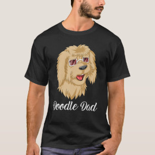Camiseta Doodle Dad Goldendoodle con gafas de sol para papá