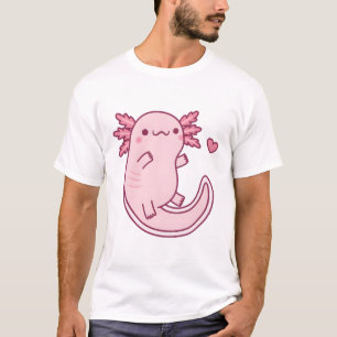 Camiseta Doodle de Axolotl rosado