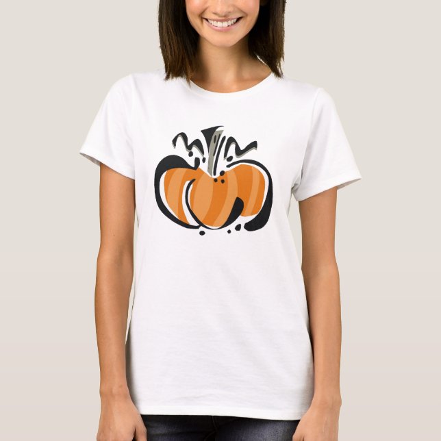 Camiseta Doodle de calabaza (Anverso)