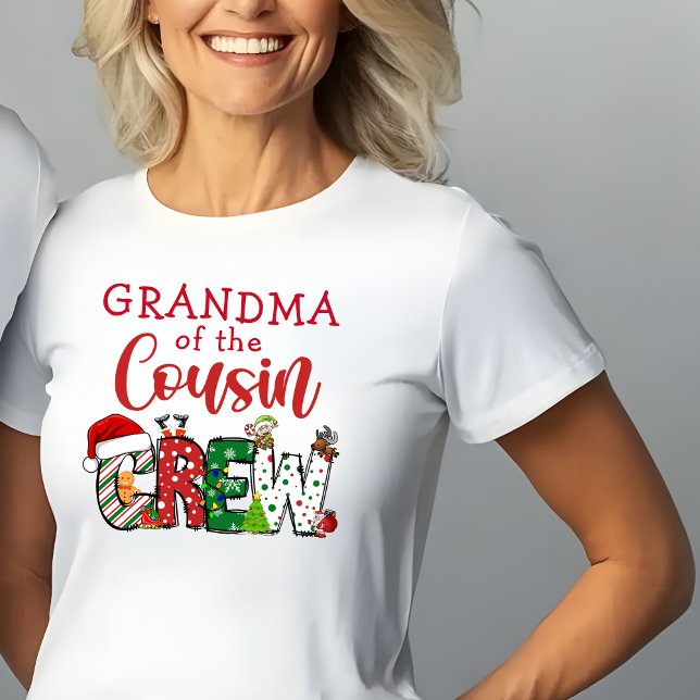 Camiseta Doodle de la abuela del equipo de primos Navidades (Subido por el creador)